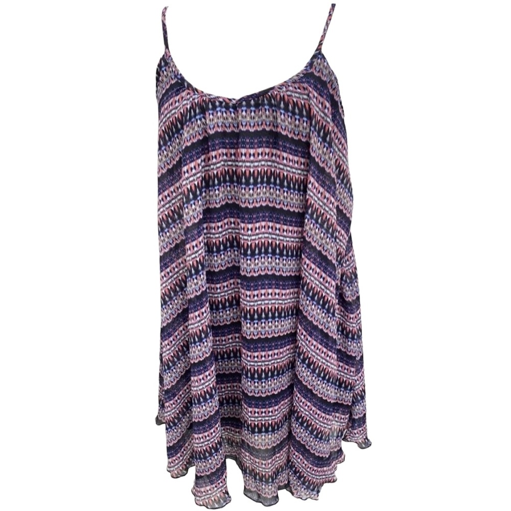 Express Women’s Babydoll Spaghetti Strap Sun Dress (Size: XS)(Navy Blue)
